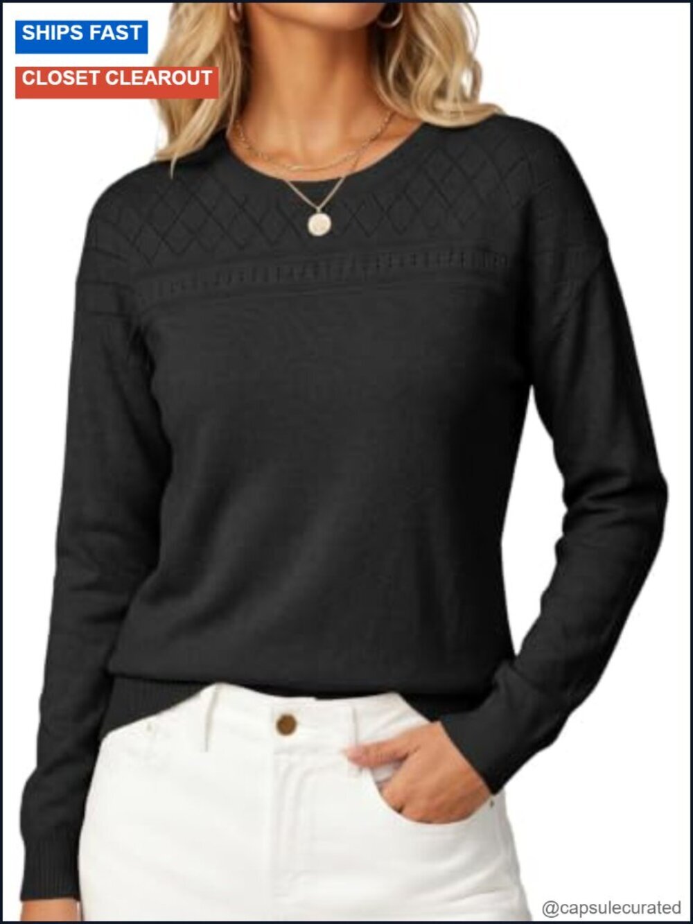 Wool Hollow Out Crochet Pullover Sweater Lightweight Casual